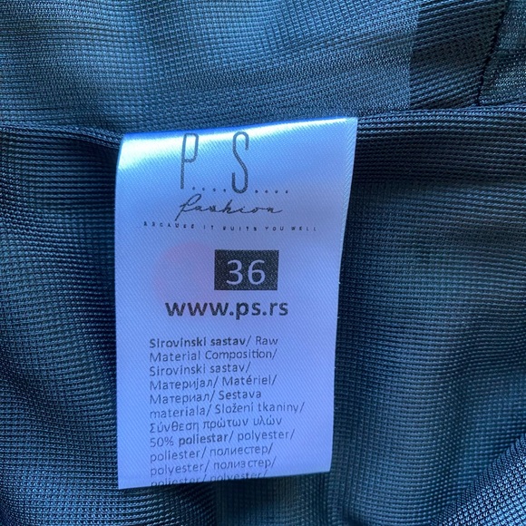 Y2K Floral Black Dress bodycon back zipper Size S/M EUC - Picture 9 of 12